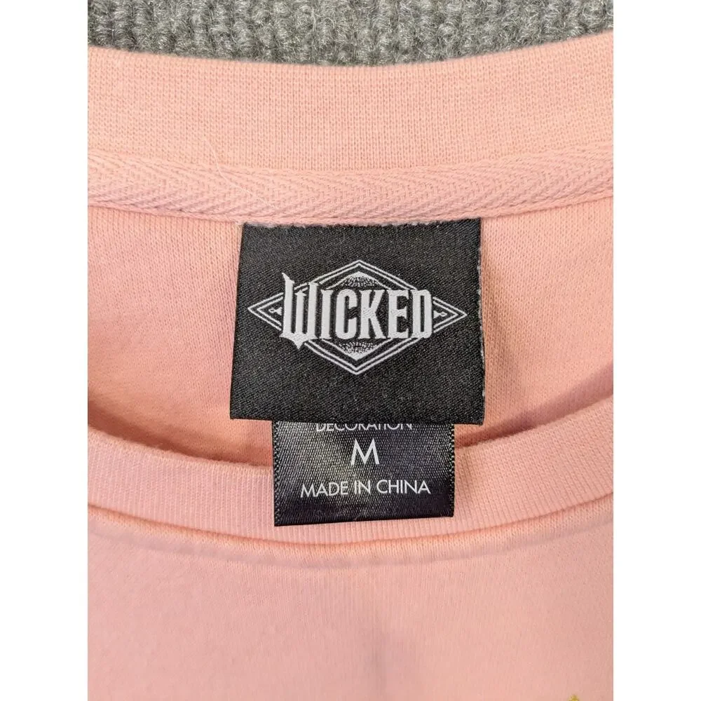 Wicked Box Lunch Sweatshirt Womens Medium Glinda Embroidered Pullover Crew Neck - Picture 4 of 11